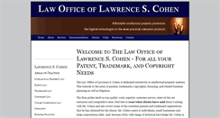 Desktop Screenshot of lawrencecoheniplaw.com