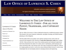 Tablet Screenshot of lawrencecoheniplaw.com